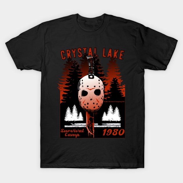 CRYSTAL LAKE SURVIVAL CAMP T-Shirt by LittleBastard